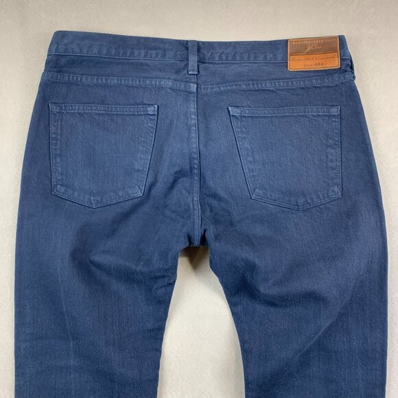 J Crew Mens Pants 36 Dark Blue Jeans 484 Slim Tapered Rigid Made In USA 36x28 - Picture 11 of 13